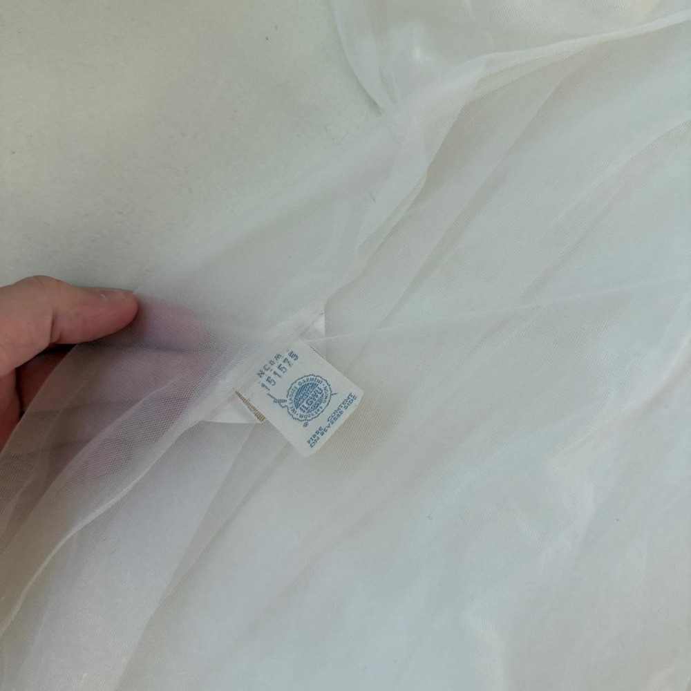 White Bridal Peignoir  70s Miss Elaine medium white peignoir robe - Picture 6 of 6
